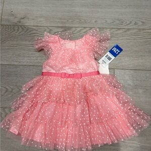 Pink Polka Dot Tulle Dress Jona Mitchelle size 12 m Easter